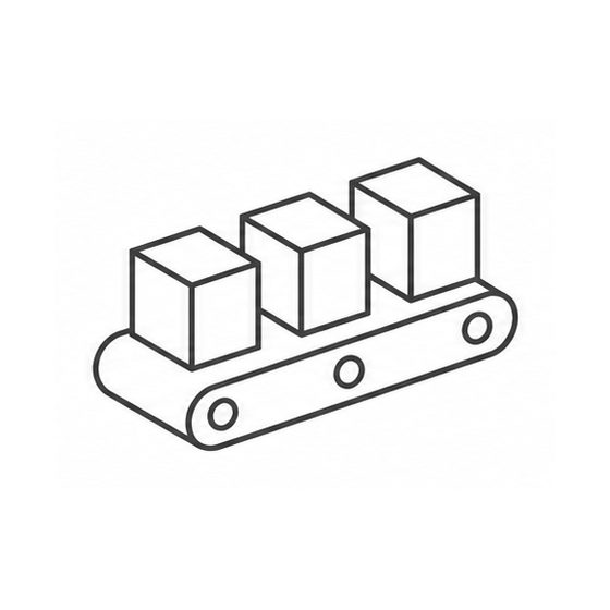 Conveyor belt with boxes